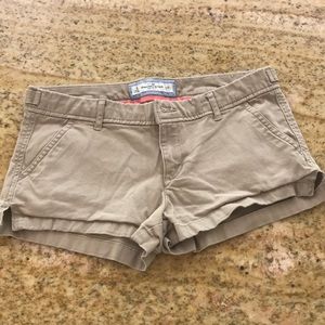 Tan/khaki Abercrombie and Fitch shorts